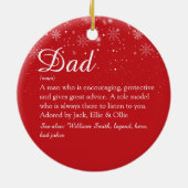 パパパパ父の定義フォトクリスマス セラミックオーナメント (裏面)