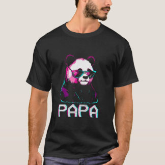パパパンダベアレトロパパおもしろいファーザーズデイバート Tシャツ