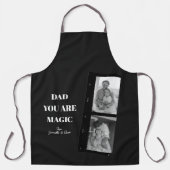 'パパパーソナライズされたあなたは魔法'二人の父親の写真 エプロン (正面)