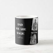 'パパパーソナライズされたあなたは魔法'二人の父親の写真 コーヒーマグカップ (中央)