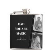 'パパパーソナライズされたあなたは魔法'二人の父親の写真 フラスク (正面)