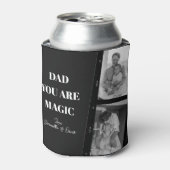 'パパパーソナライズされたあなたは魔法'二人の父親の写真 缶クーラー (缶正面)