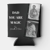 'パパパーソナライズされたあなたは魔法'二人の父親の写真 缶クーラー (正面)
