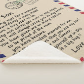 パパパーソナライズされたからの息子への手紙 シェルパブランケット (3/4)