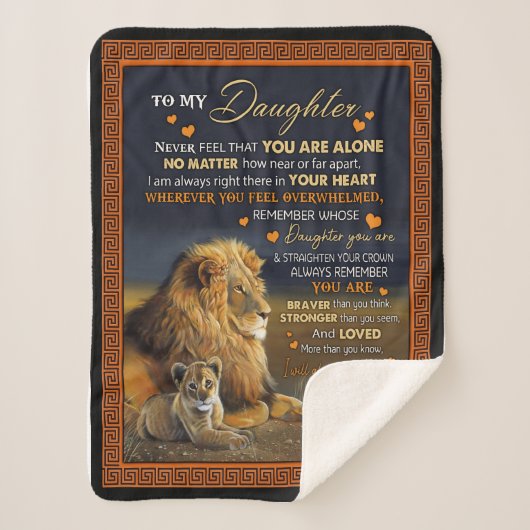 パパパーソナライズされたから娘に シェルパブランケット (正面)