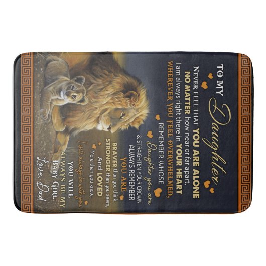 パパパーソナライズされたから娘に バスマット (正面)