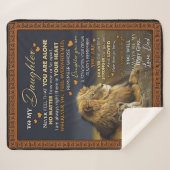 パパパーソナライズされたから娘へ シェルパブランケット (正面(横))