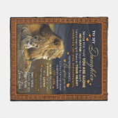 パパパーソナライズされたから娘へ フリースブランケット (正面(横))