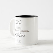 パパパーソナライズされたじいちゃんエストカスタム年 ツートーンマグカップ (正面左)