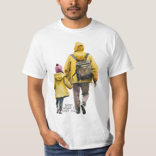 パパパーソナライズされたと娘(16) Tシャツ (正面)