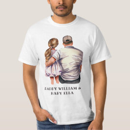 パパパーソナライズされたと娘(2) Tシャツ