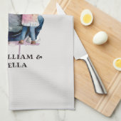 パパパーソナライズされたと娘(9) キッチンタオル (四つ折り)