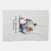 パパパーソナライズされたと娘(9) キッチンタオル (横)