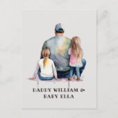 パパパーソナライズされたと娘(9) ポストカード (正面)