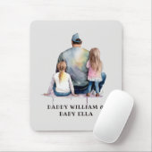 パパパーソナライズされたと娘(9) マウスパッド (マウス)