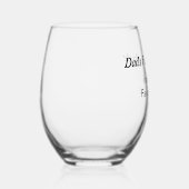 パパパーソナライズされたのお気に入りの引用文父の日 ステムなしワイングラス (右)