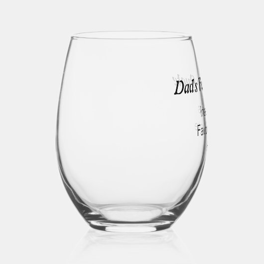 パパパーソナライズされたのお気に入りの引用文父の日 ステムなしワイングラス (右)