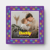 パパパーソナライズされたのギフト – 家族の写真メモリ フォトプラーク (正面)