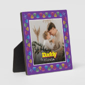 パパパーソナライズされたのギフト – 家族の写真メモリ フォトプラーク (正面)