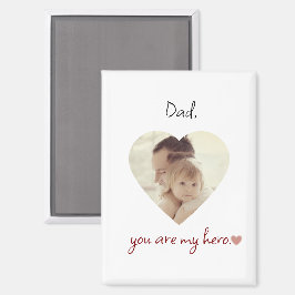 パパパーソナライズされたのヒーローマグネットお父さんの日 マグネット