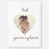 パパパーソナライズされたのヒーローマグネットお父さんの日 マグネット (正面)