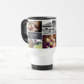 パパパーソナライズされたのフォトコラージュチャルクボード トラベルマグ (正面左)