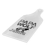 パパパーソナライズされたウルフ自然シルエット カッティングボード (角)