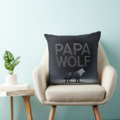 パパパーソナライズされたウルフ自然シルエット クッション (椅子)
