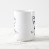 パパパーソナライズされたウルフ自然シルエット コーヒーマグカップ (中央)