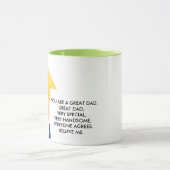 パパパーソナライズされたギフトおもしろいパパギフトお父さん日 マグカップ (中央)