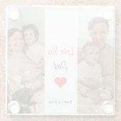 パパパーソナライズされたコースター | 父の日贈り物 ガラスコースター (裏面)