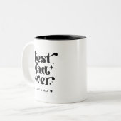 パパパーソナライズされたコーヒーマグと子供の名前 ツートーンマグカップ (正面左)