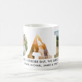 パパパーソナライズされたファーザーズデイフォト コーヒーマグカップ (中央)