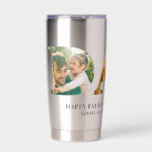 パパパーソナライズされたファーザーズデイフォト 保温保冷タンブラー (正面)