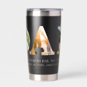 パパパーソナライズされたファーザーズデイフォト 保温保冷タンブラー (左面)