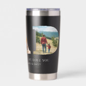 パパパーソナライズされたファーザーズデイフォト 保温保冷タンブラー (背面)