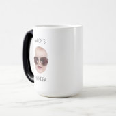 パパパーソナライズされたベビープレゼント用誕生日写真 モーフィングマグカップ (正面左)