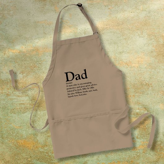 パパパーソナライズされた名の定義 スタンダードエプロン
