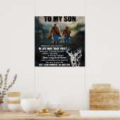 パパパーソナライズされた毛布から息子への手紙 ポスター (キッチン)