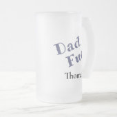 パパパーソナライズされた燃料曇りガラス製マグカップ フロストグラスビールジョッキ (正面右)