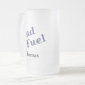 パパパーソナライズされた燃料曇りガラス製マグカップ フロストグラスビールジョッキ (正面左)
