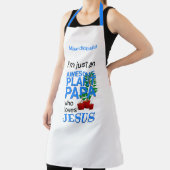 パパパーソナライズされた素晴らしーはイエスを愛する エプロン (インサイチュ)