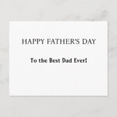 パパパーソナライズされた、おじいちゃん、または夫のあいさつ シーズンポストカード (正面)