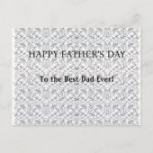 パパパーソナライズされた、おじいちゃん、または夫のあいさつ シーズンポストカード (正面)