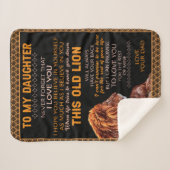 パパパーソナライズされたBからの娘への手紙 シェルパブランケット (正面(横))