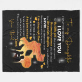 パパパーソナライズされたBからの娘への手紙 フリースブランケット (正面(横))