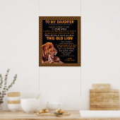 パパパーソナライズされたBからの娘への手紙 ポスター (キッチン)