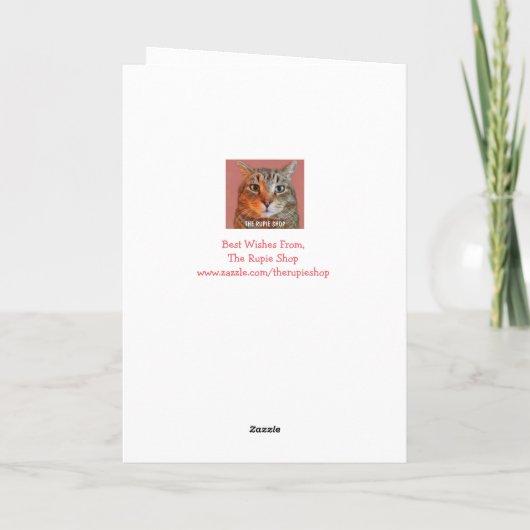 パパパーティー用ステア誕生日折り畳みグリーティングカード カード (裏面)