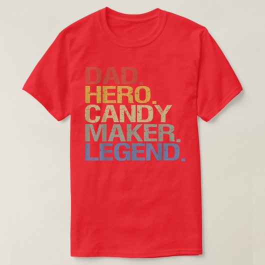 パパヒーローキャンディーメーカーの伝説 Tシャツ (デザイン正面)