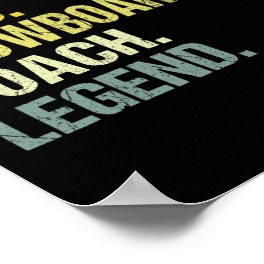 パパヒーロースノーボーディングコーチスおもしろいノーボーディングコーア ポスター (角)